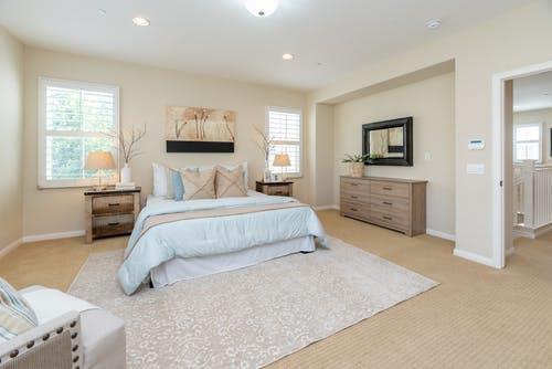 The inside of a beautiful bedroom